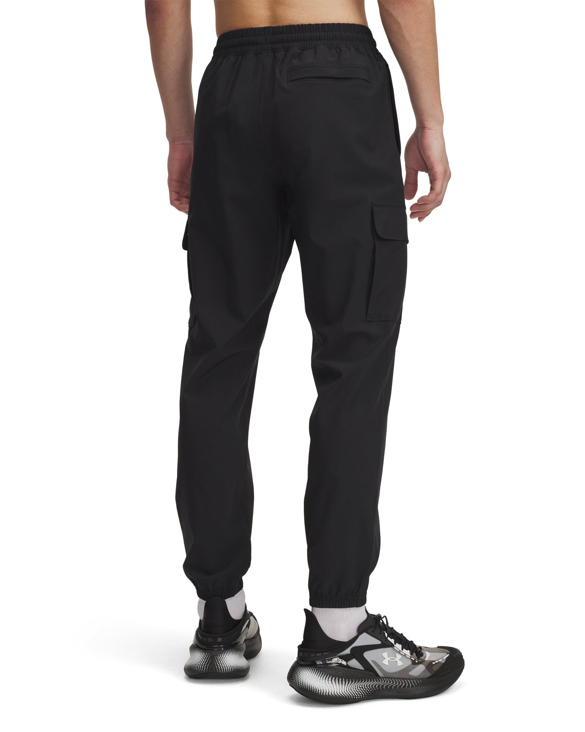 UA Vibe Woven Cargo Pants - Black / Racer Red - 002