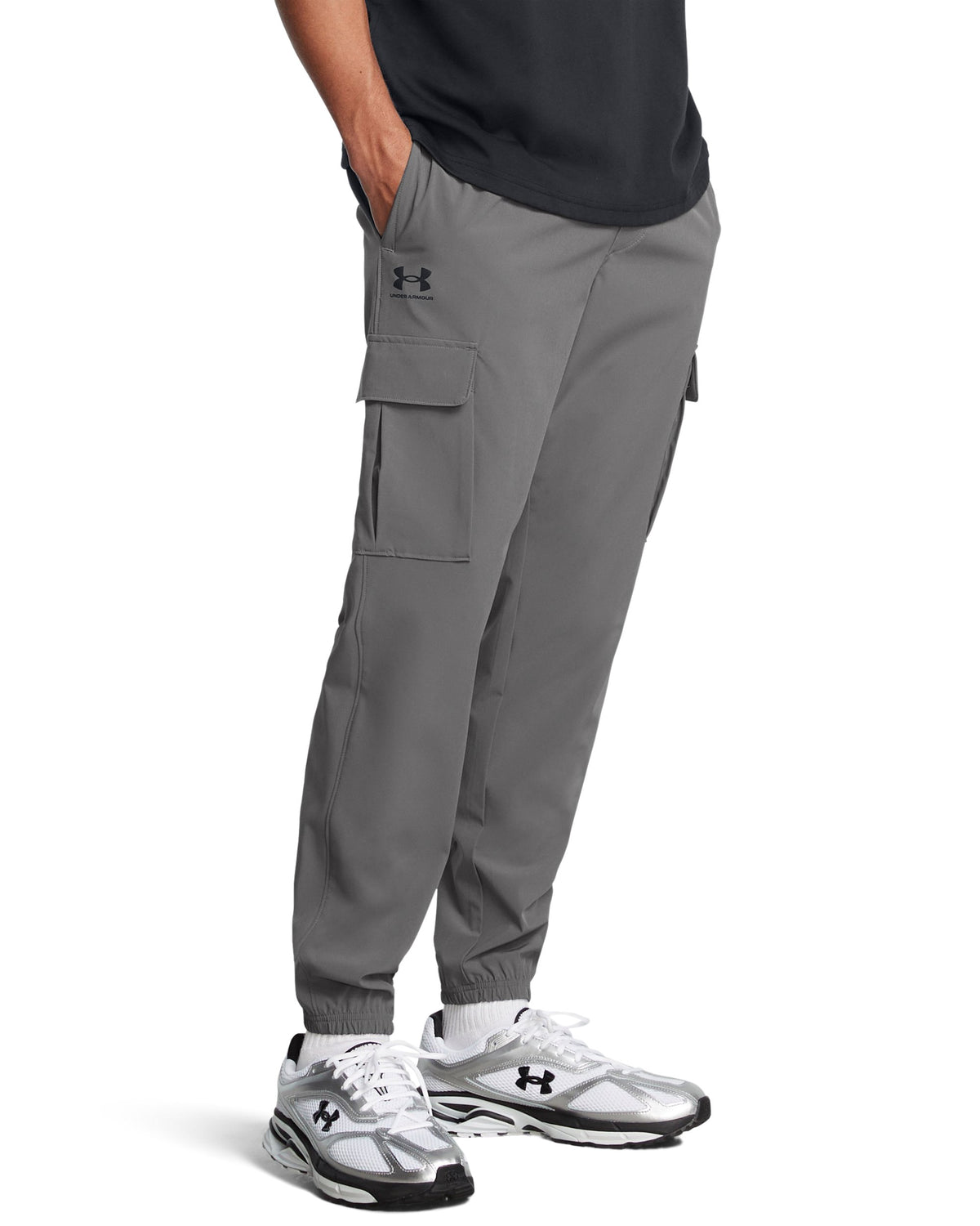 UA Vibe Woven Cargo Pants - Castlerock / Black - 025