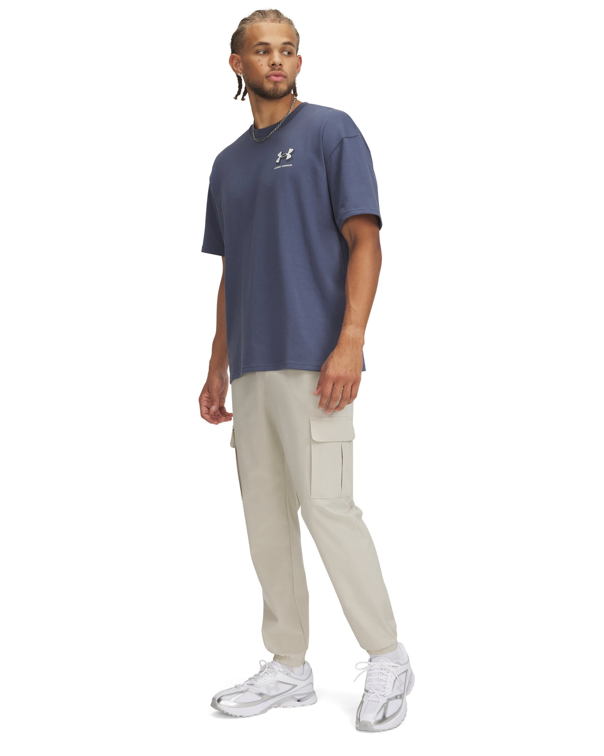 UA Vibe Woven Cargo Pants - Khaki Base / Black - 289