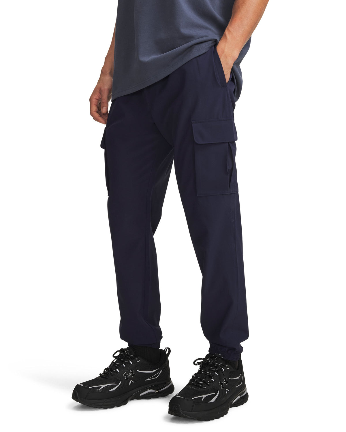 UA Vibe Woven Cargo Pants - Blue / Black - 410