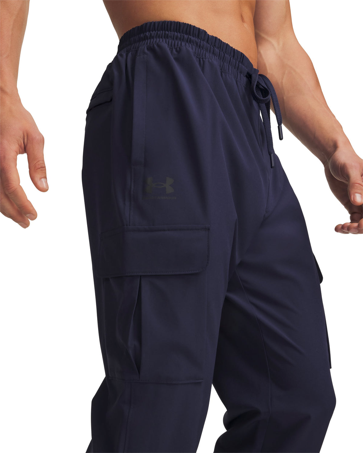 UA Vibe Woven Cargo Pants - Blue / Black - 410