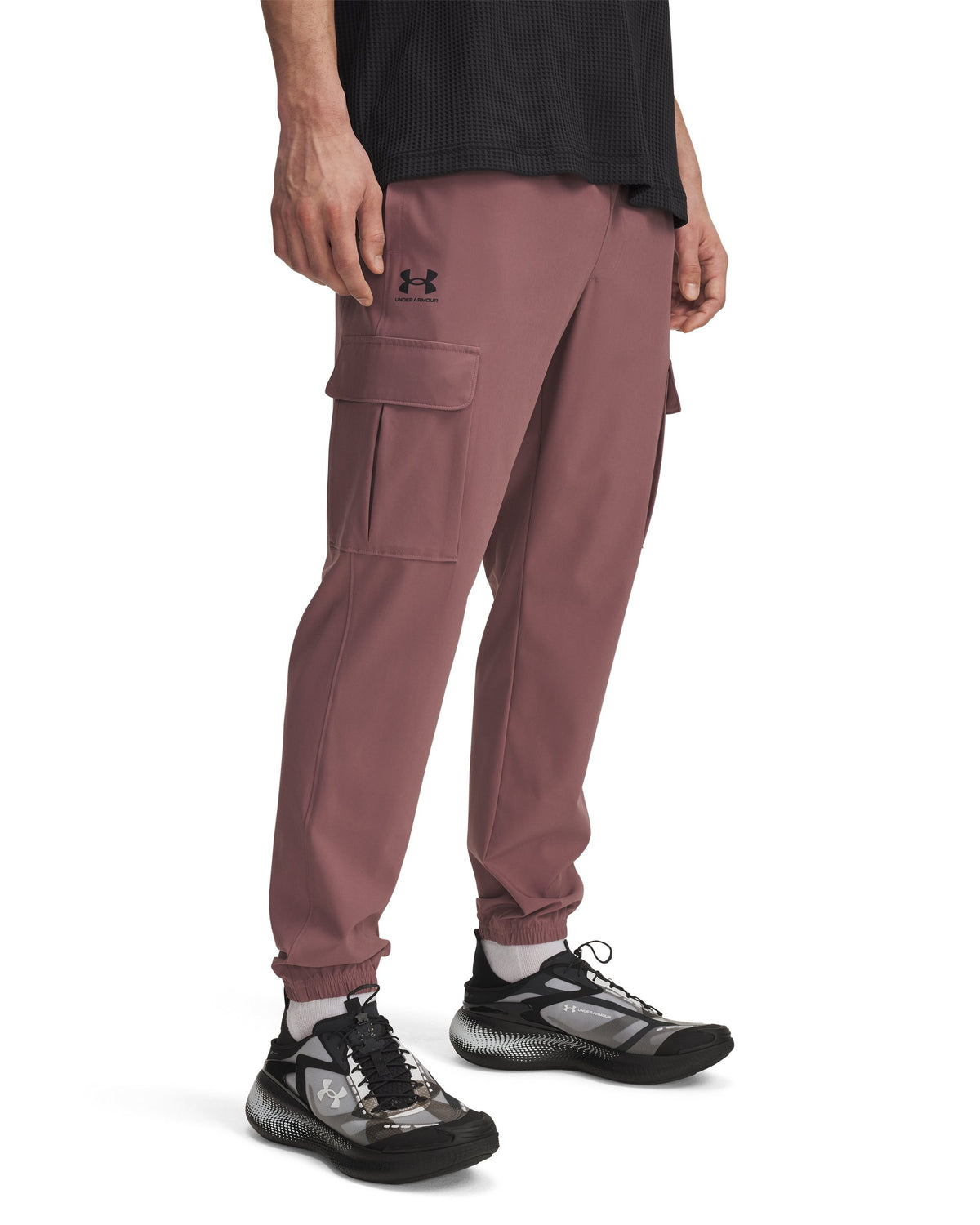 UA Vibe Woven Cargo Pants - Maroon Mist / Black - 651