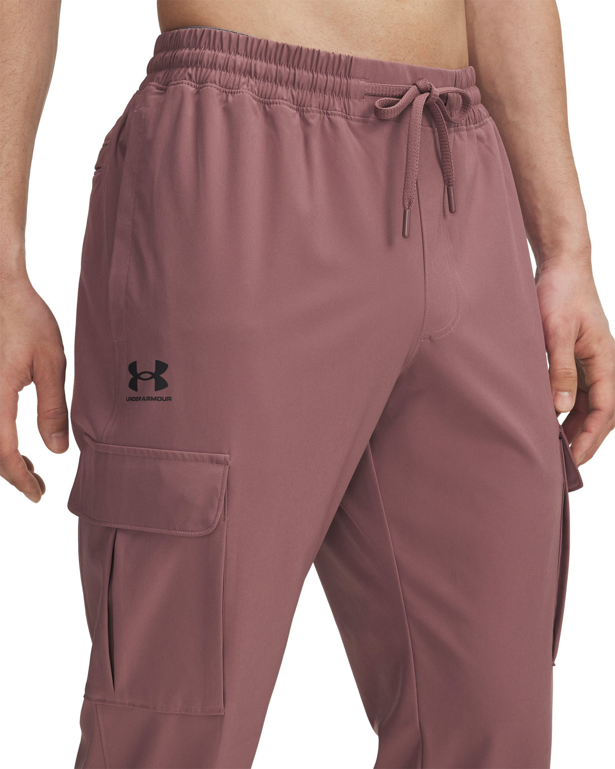 UA Vibe Woven Cargo Pants - Maroon Mist / Black - 651