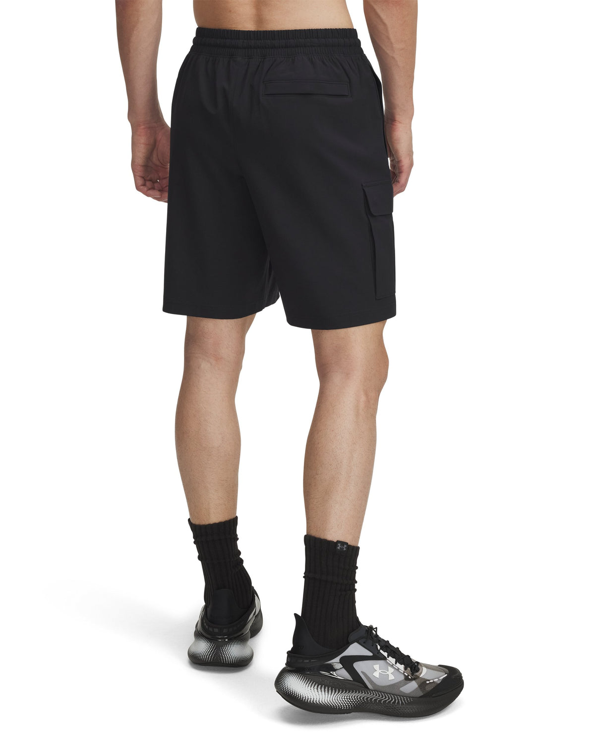 UA Vibe Woven Cargo Short - Black / Racer Red - 002