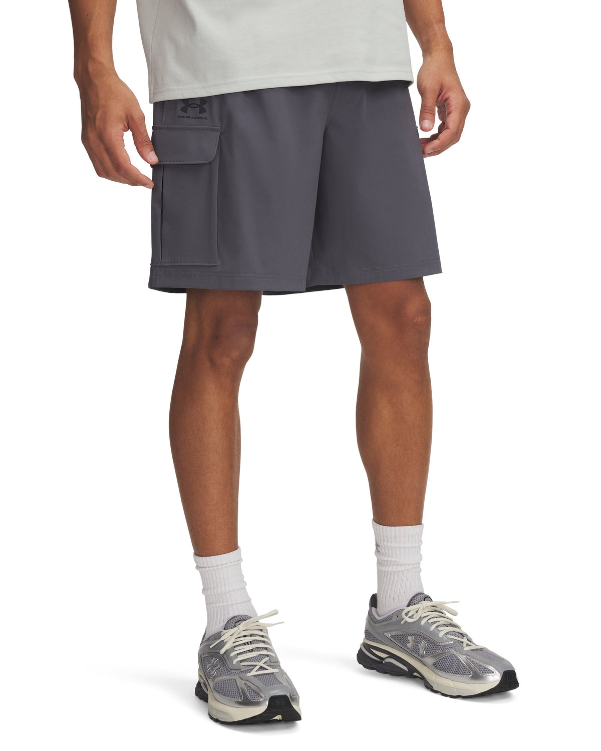 UA Vibe Woven Cargo Short - Castlerock / Black - 025