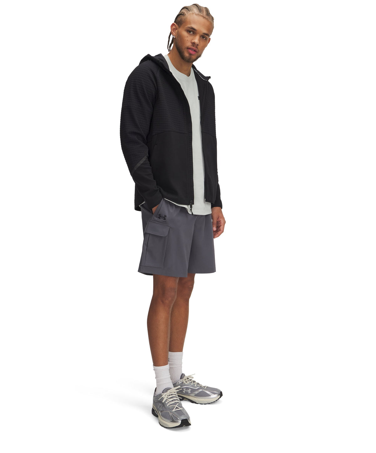 UA Vibe Woven Cargo Short - Castlerock / Black - 025