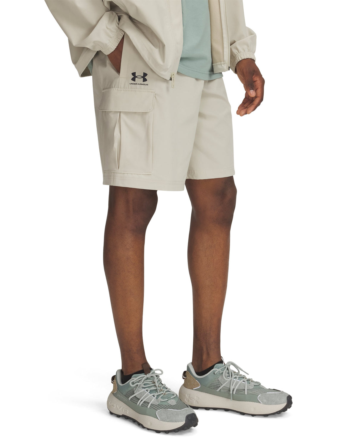 UA Vibe Woven Cargo Short - Khaki Base / Black - 289