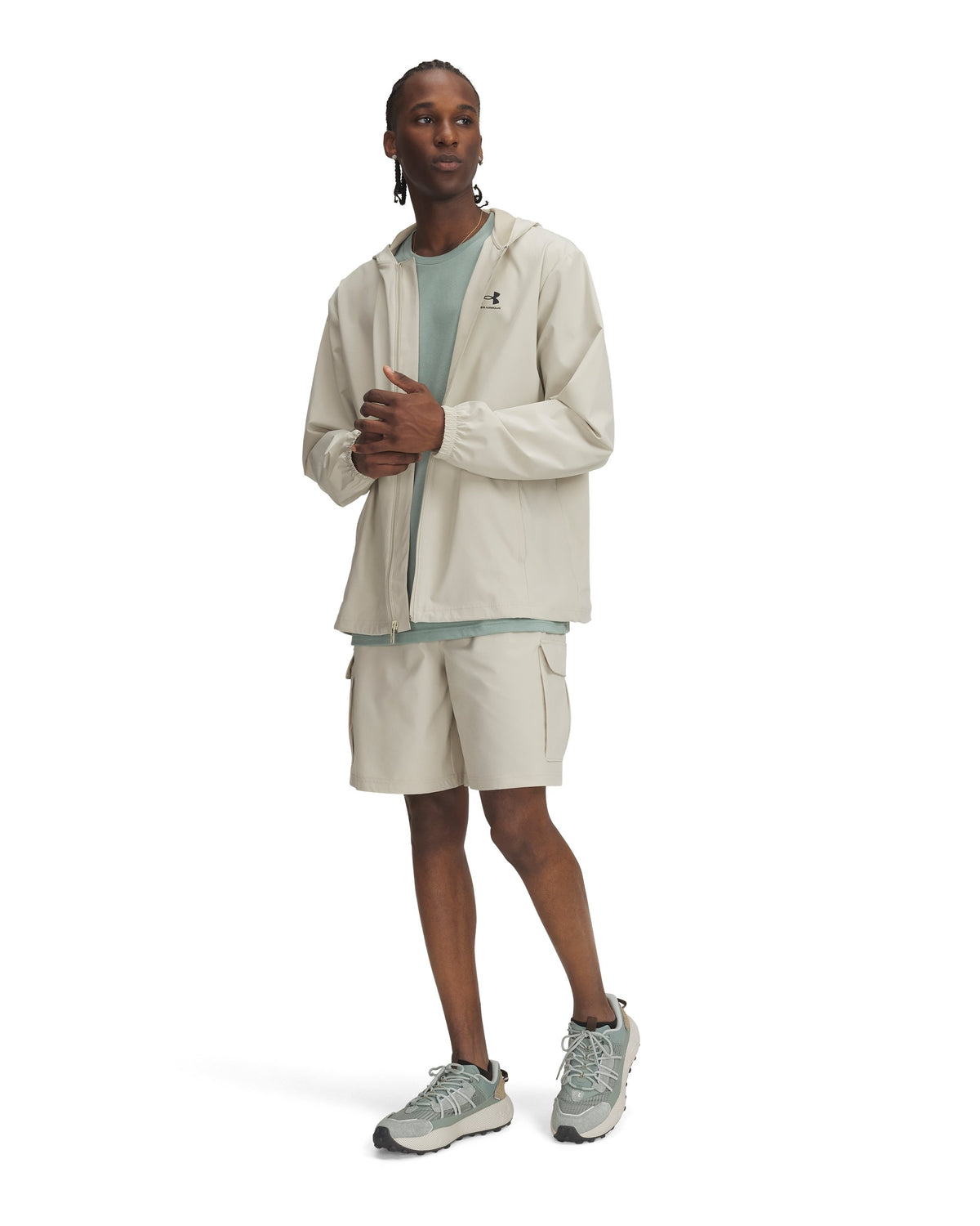 UA Vibe Woven Cargo Short - Khaki Base / Black - 289