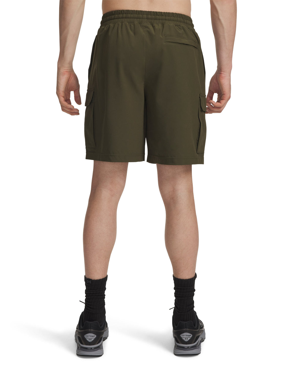 UA Vibe Woven Cargo Short - Expedition Green / White - 308