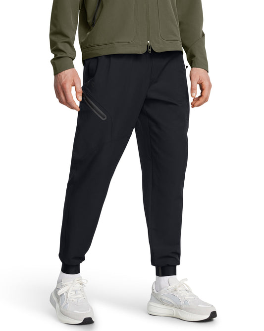 UA Unstoppable Woven Jogger - Black / Black - 001