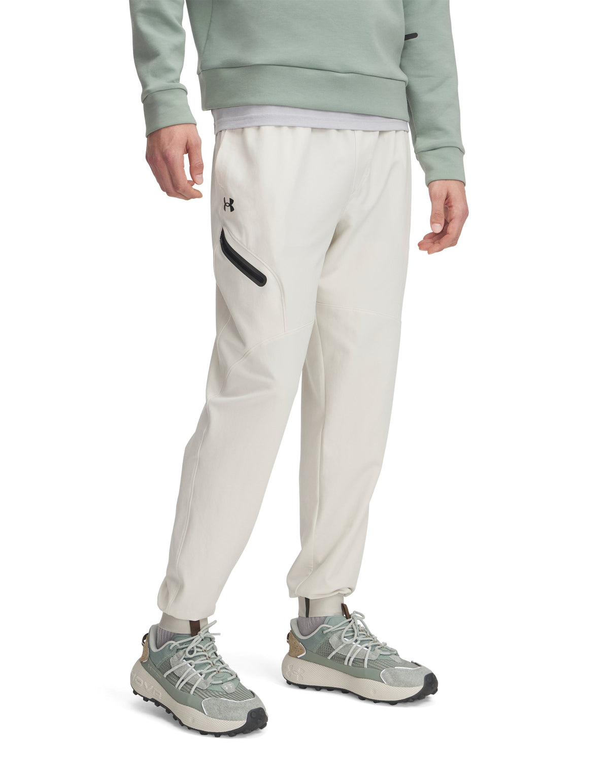 UA Unstoppable Woven Jogger - Summit White / Black - 110