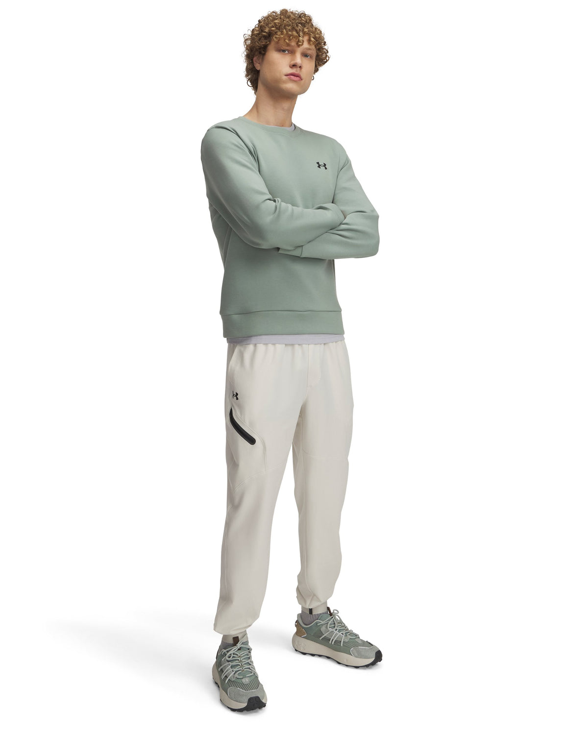 UA Unstoppable Woven Jogger - Summit White / Black - 110