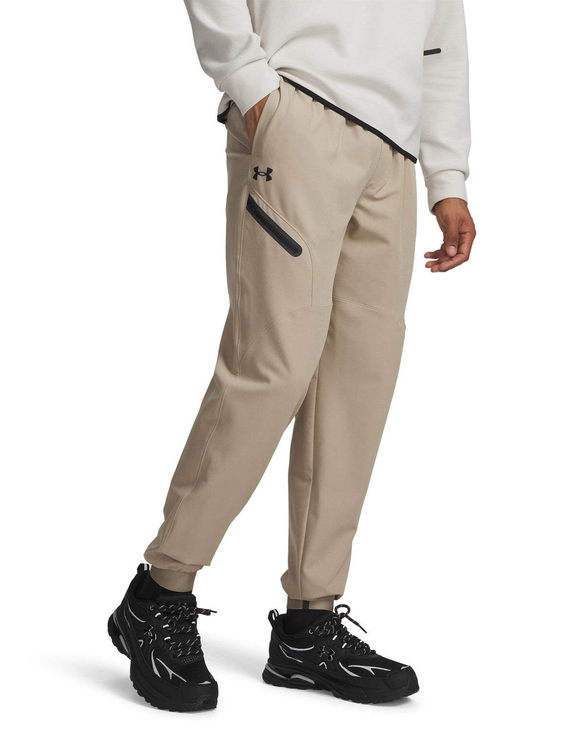 UA Unstoppable Woven Jogger - City Khaki / Black - 299