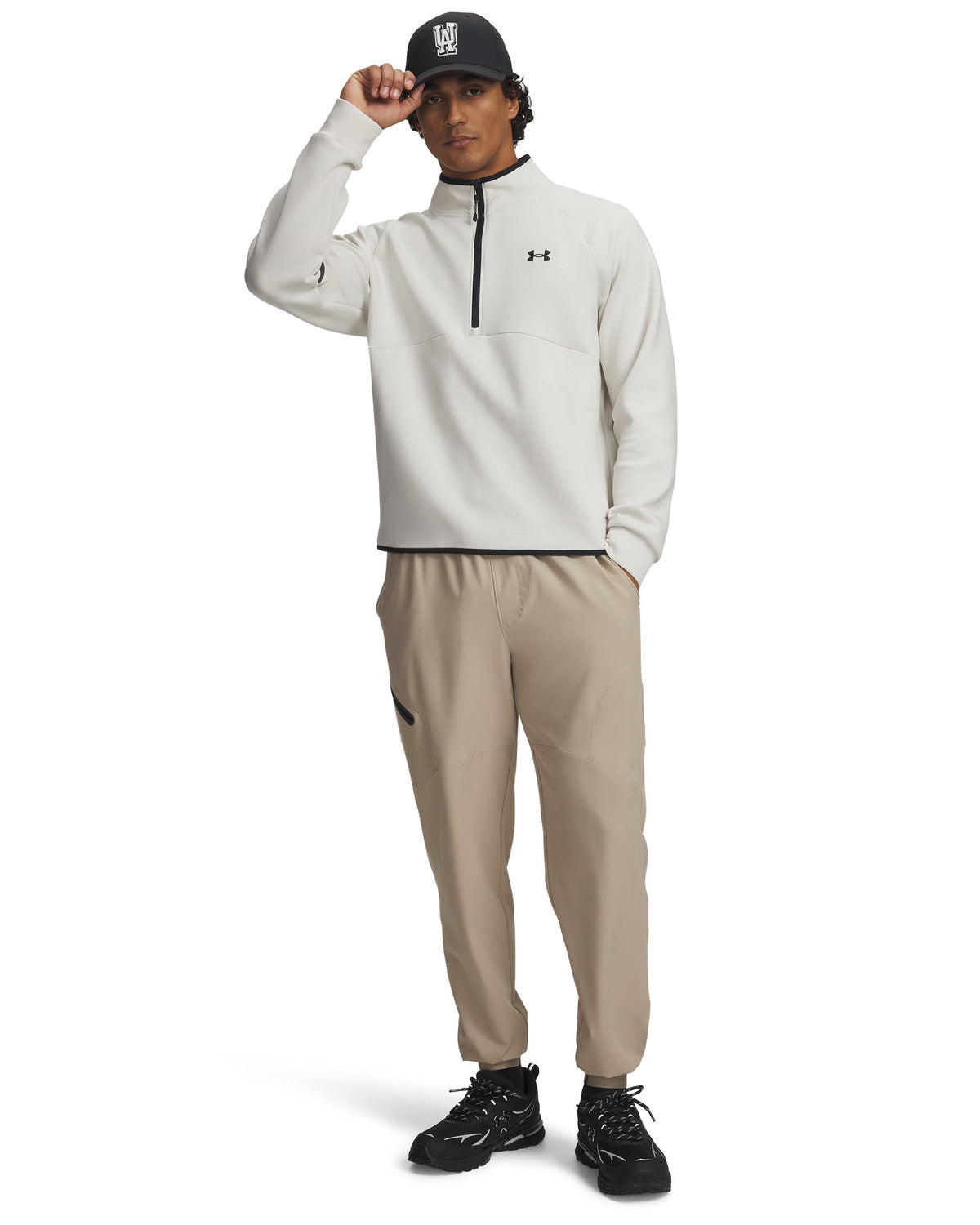 UA Unstoppable Woven Jogger - City Khaki / Black - 299