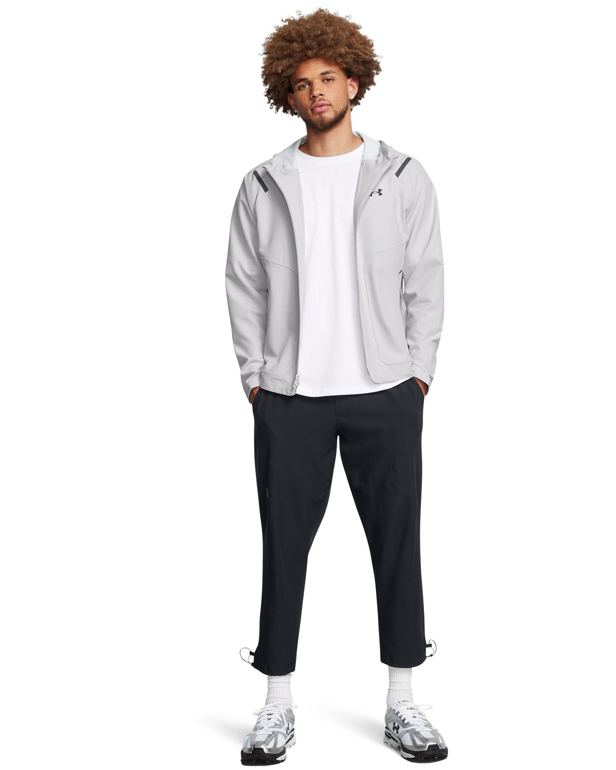 UA Unstoppable Jacket LC - אפור בהיר / שחור - 014