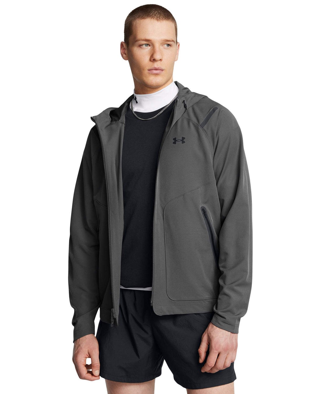 UA Unstoppable Jacket LC - Gray / Black - 025