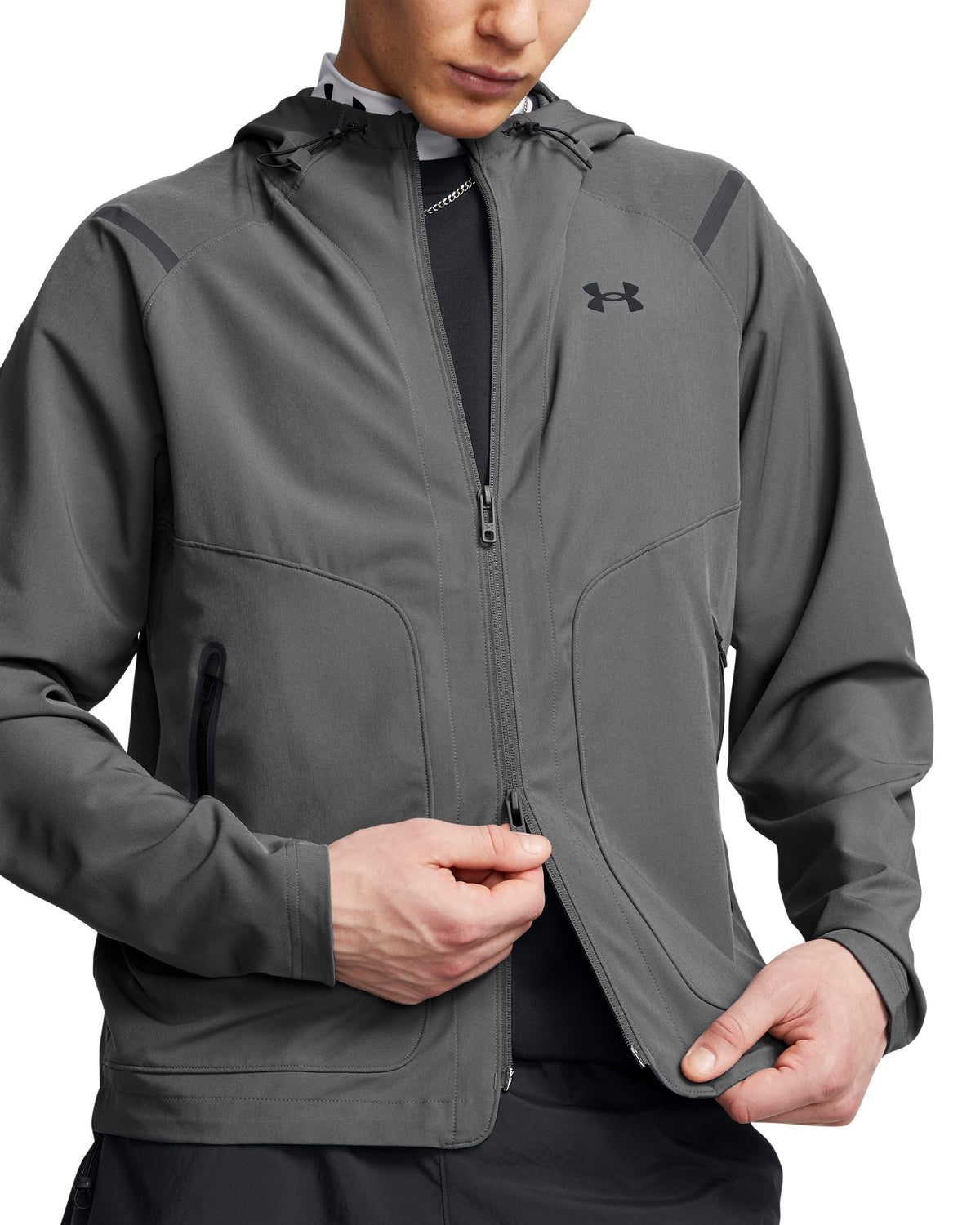 UA Unstoppable Jacket LC - Gray / Black - 025