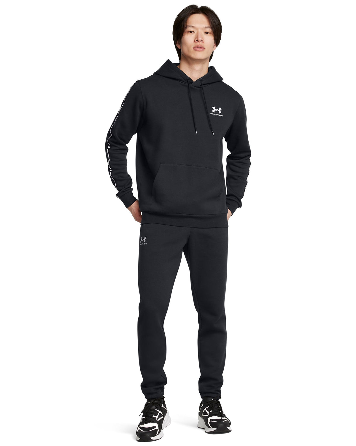 UA Icon Fleece HD Taping - Black / White - 001