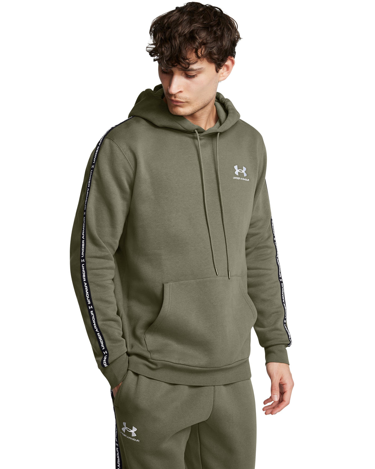 UA Icon Fleece HD Taping - Green / White - 390
