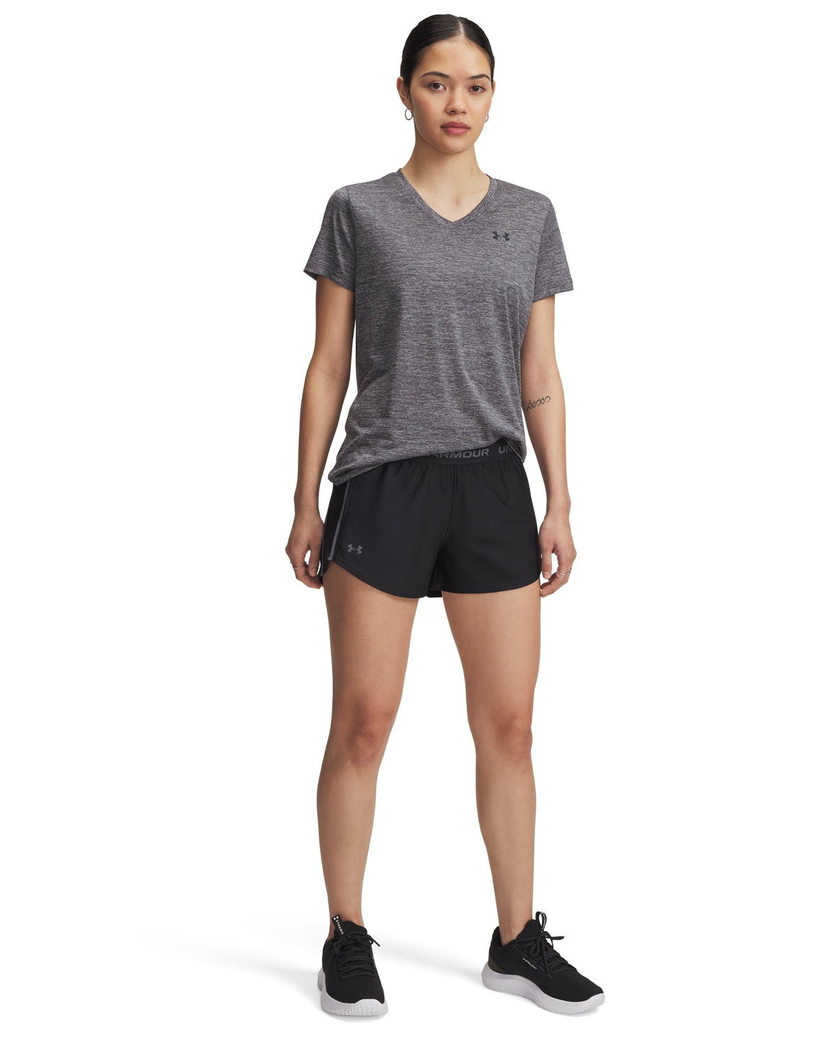 Tech Play Up Shorts - Black / Castlerock - 001