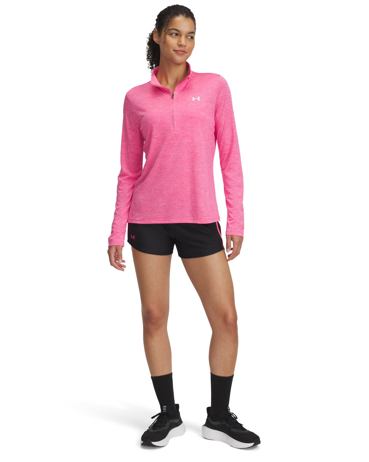 Tech Play Up Shorts - Black / Super Pink - 003