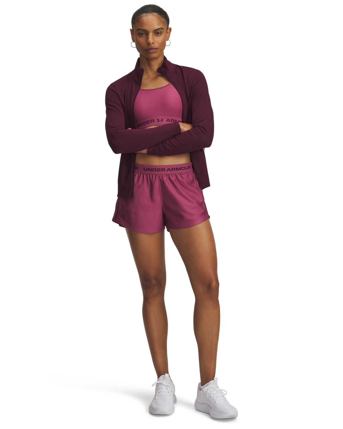 Tech Play Up Shorts - Fuchsia Dusk / Dark Maroon - 659