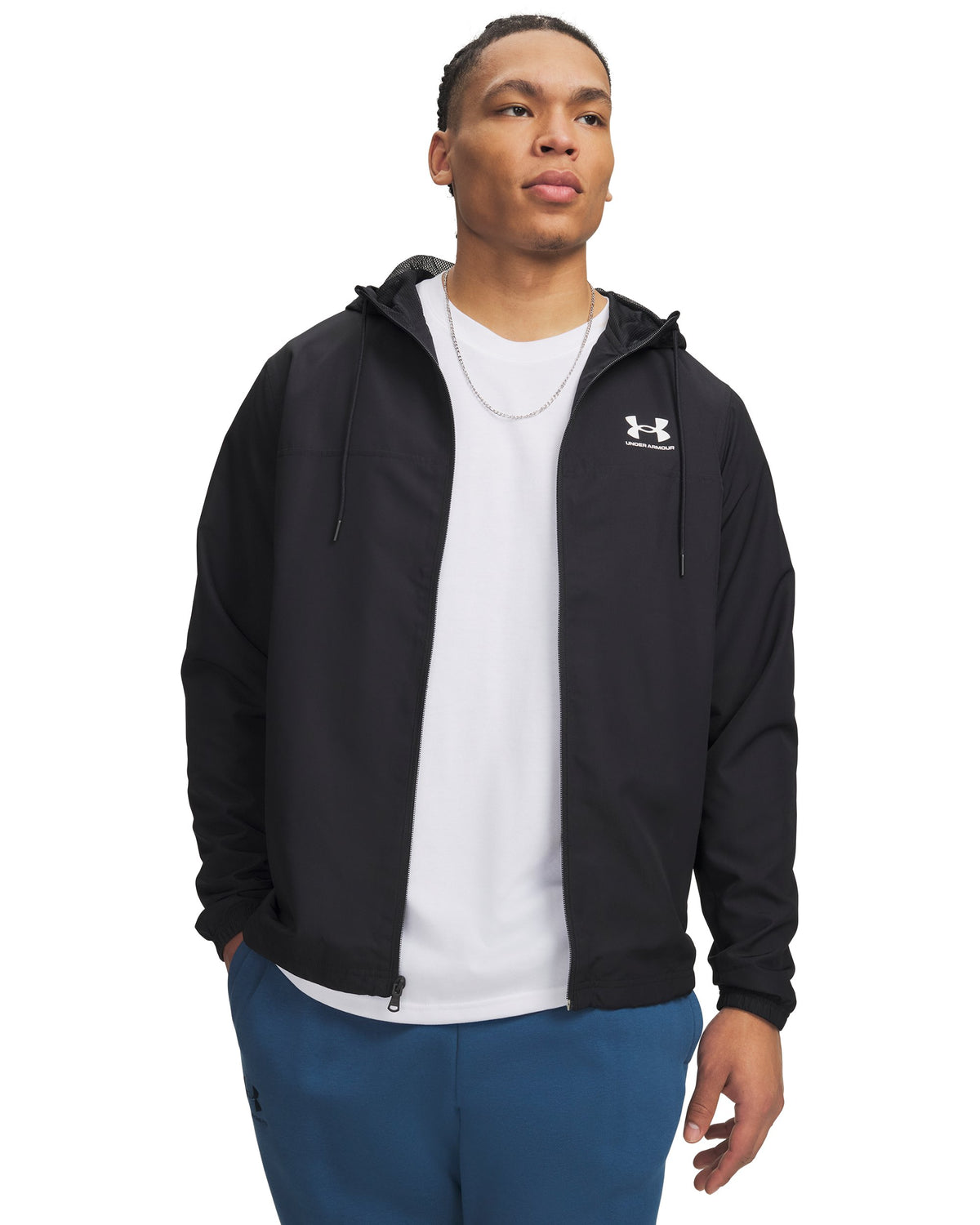 UA Rival Wvn Windbreaker - Black / White - 001