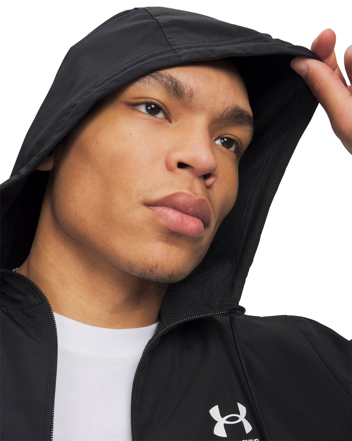 UA Rival Wvn Windbreaker - Black / White - 001