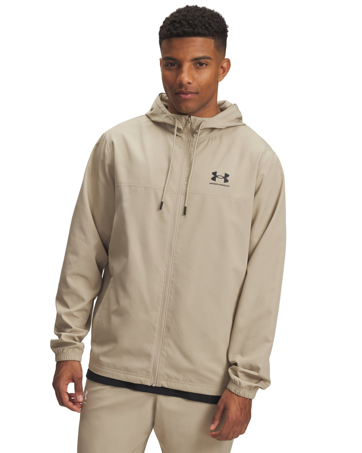 UA Rival Wvn Windbreaker - Black / Black / White - 299