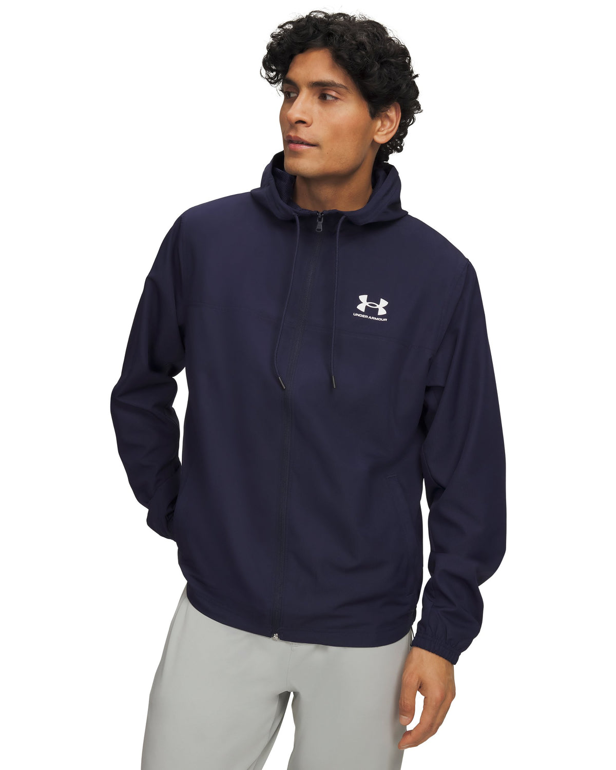 UA Rival Wvn Windbreaker - Midnight Navy / Midnight Navy / White - 410