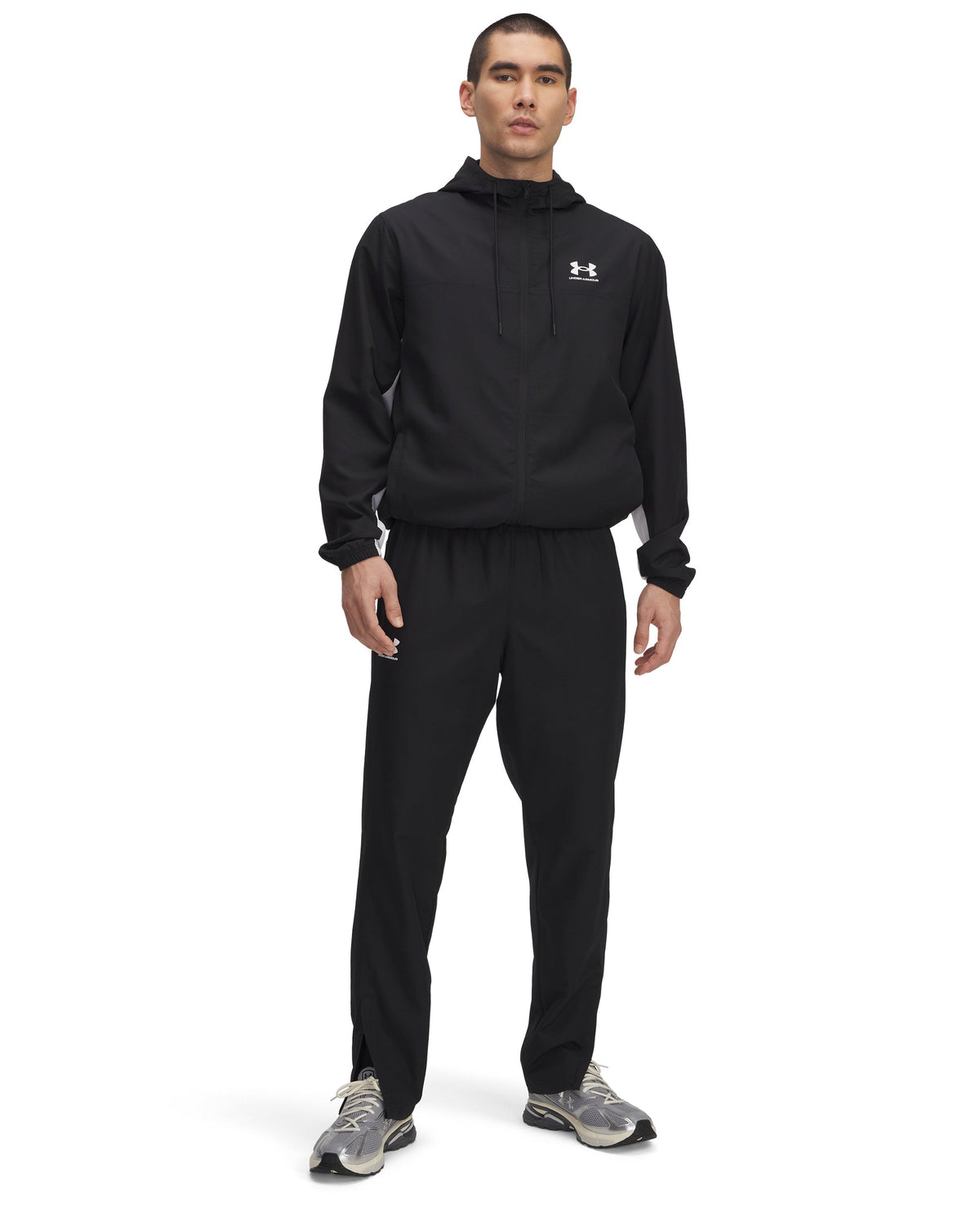 UA Rival Wvn Windbreaker Pnt - Black / White - 001