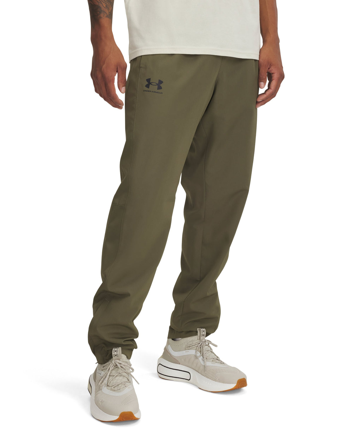 UA Rival Wvn Windbreaker Pnt - Marine OD Green / Marine OD Green / Black - 390