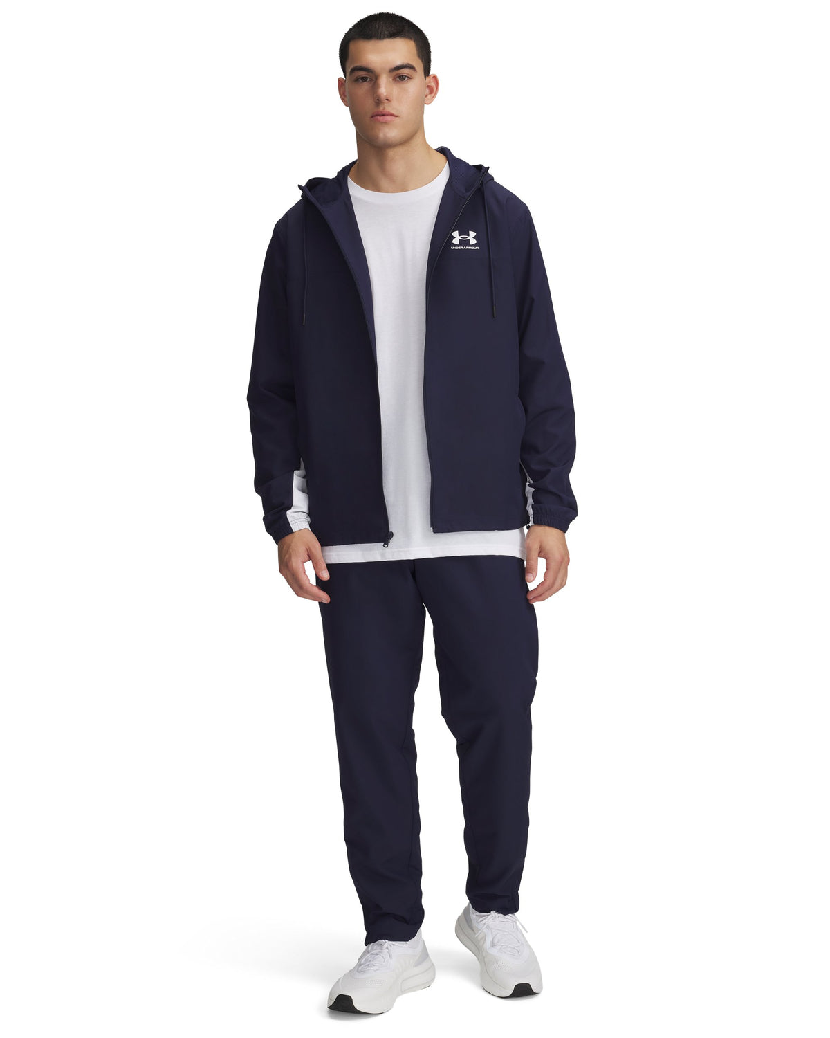 UA Rival Wvn Windbreaker Pnt - Black / Black / White - 410