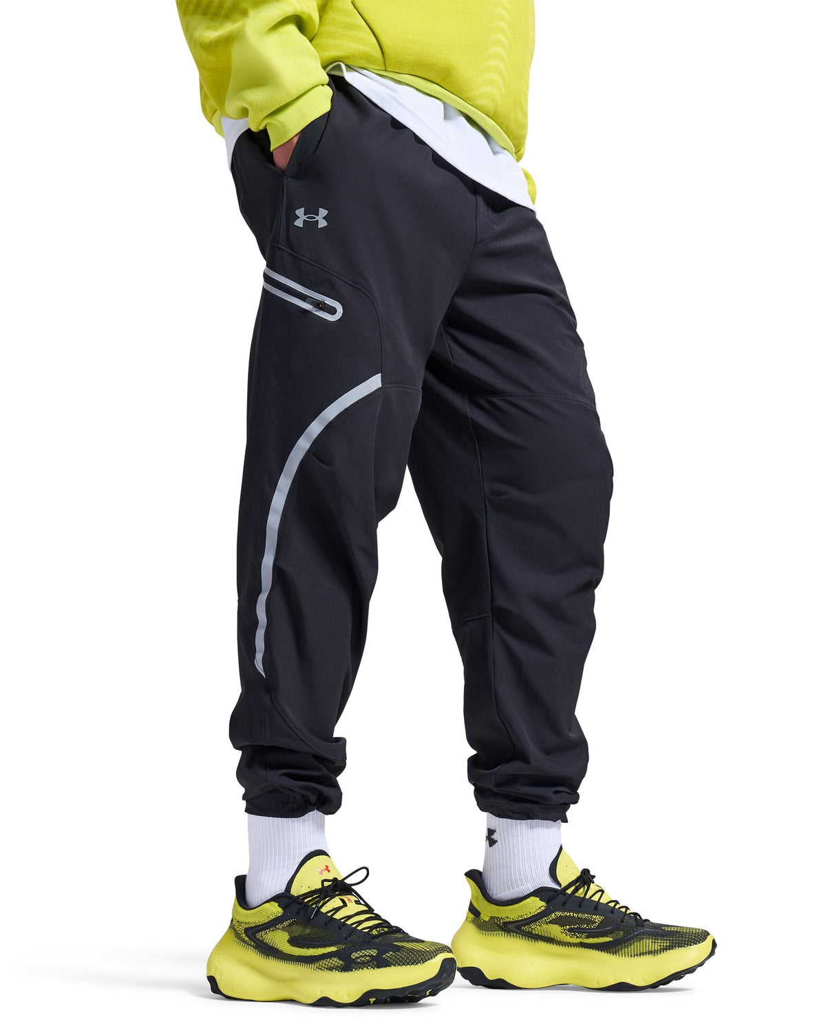 UA Unstoppable Cargo Pant - שחור / כסף - 004