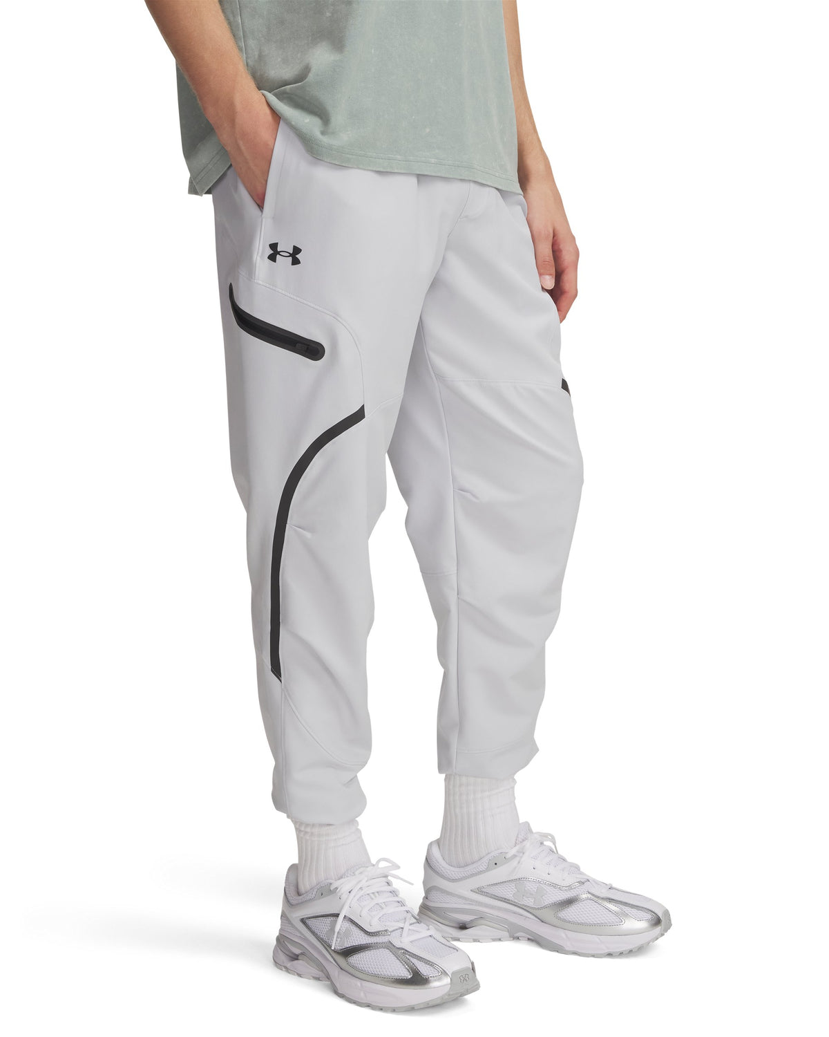 UA Unstoppable Cargo Pant - Halo Gray / Black - 014