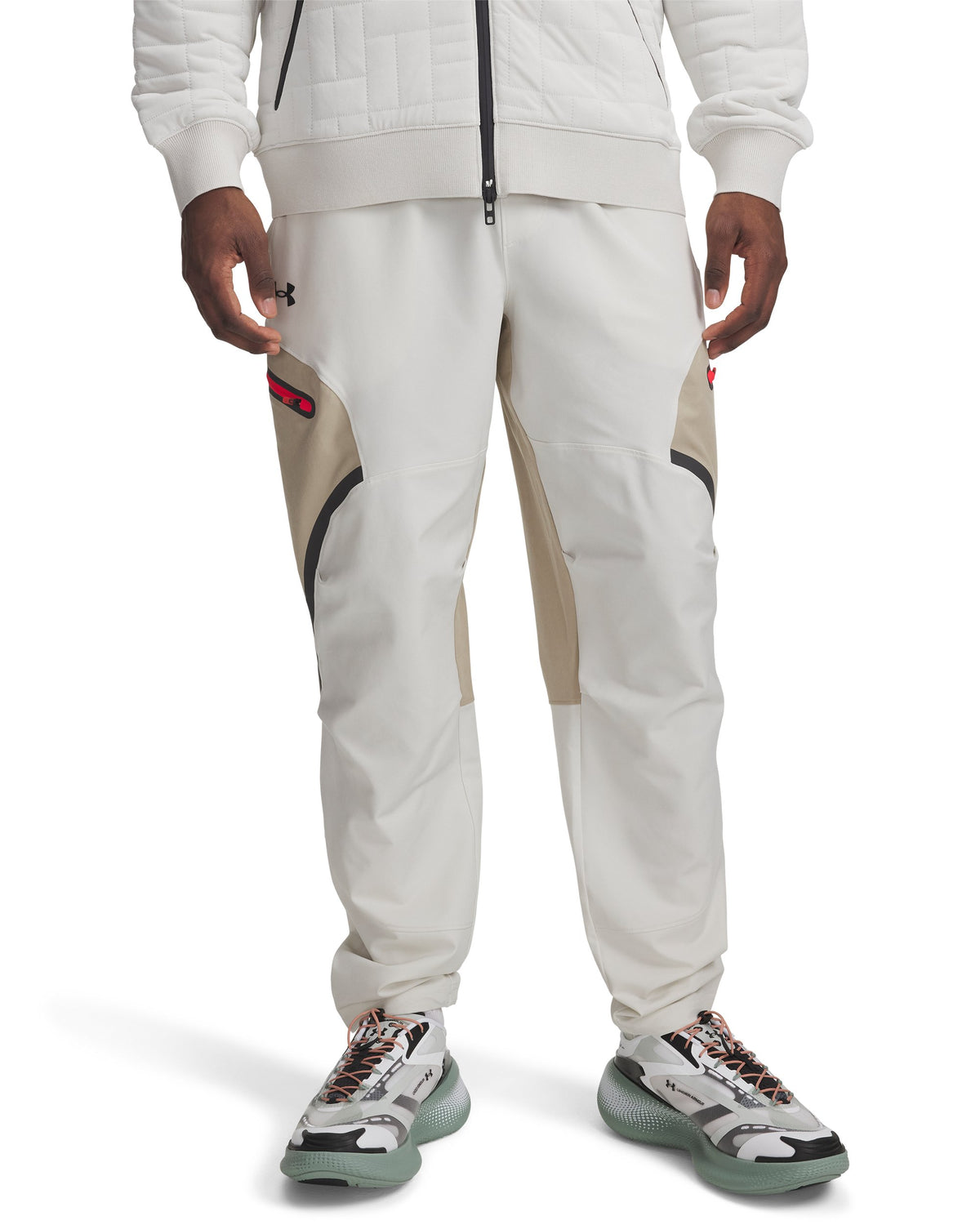 UA Unstoppable Cargo Pant - Summit White / City Khaki / Black - 110