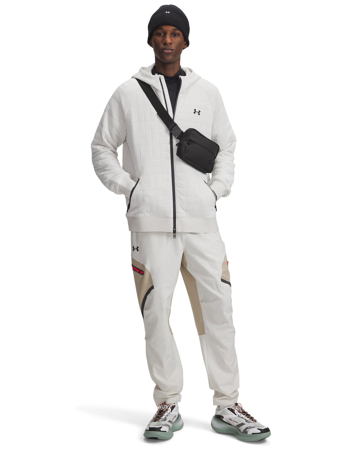 UA Unstoppable Cargo Pant - Summit White / City Khaki / Black - 110