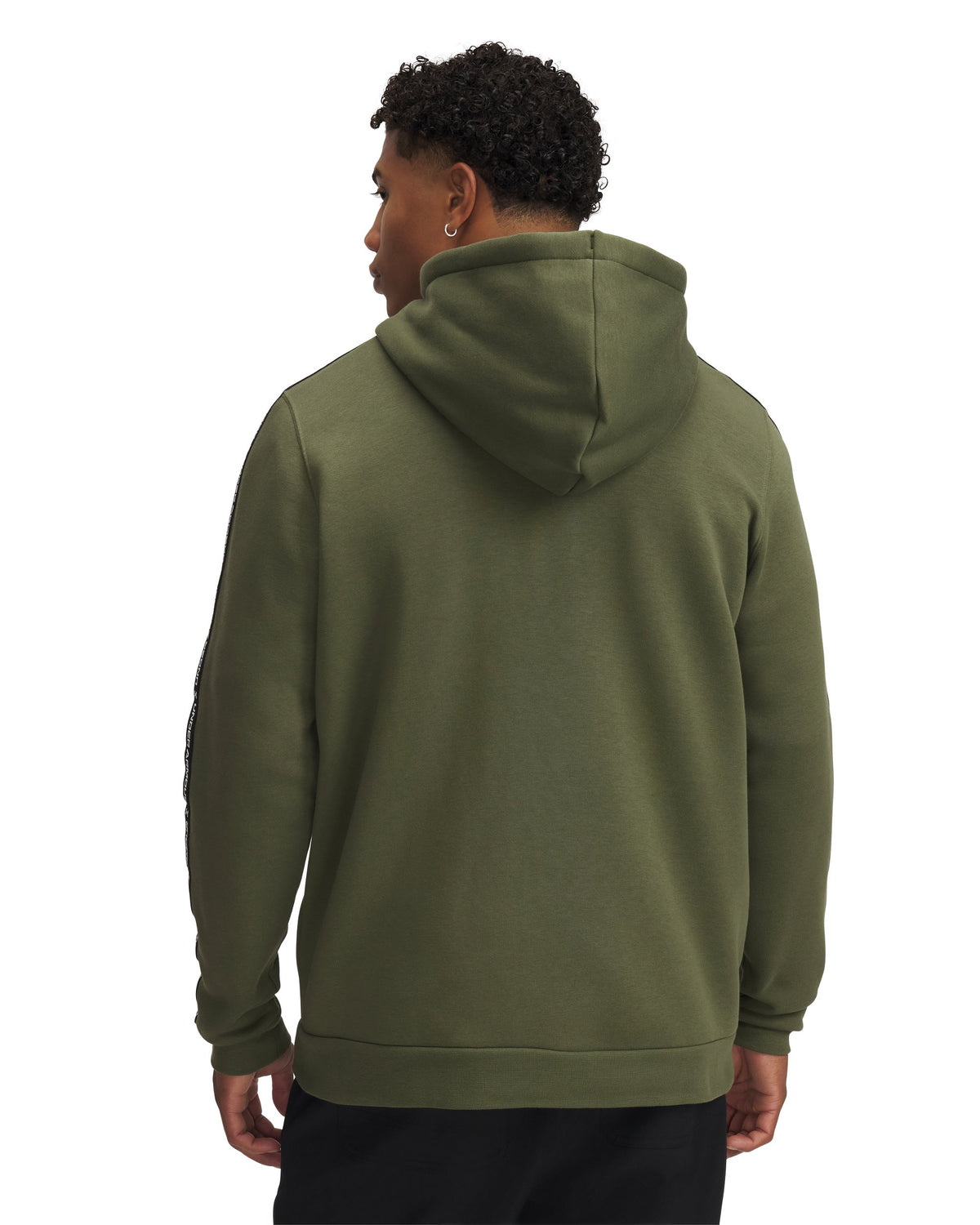 UA Icon Fleece FZ Taping - Green / White - 390