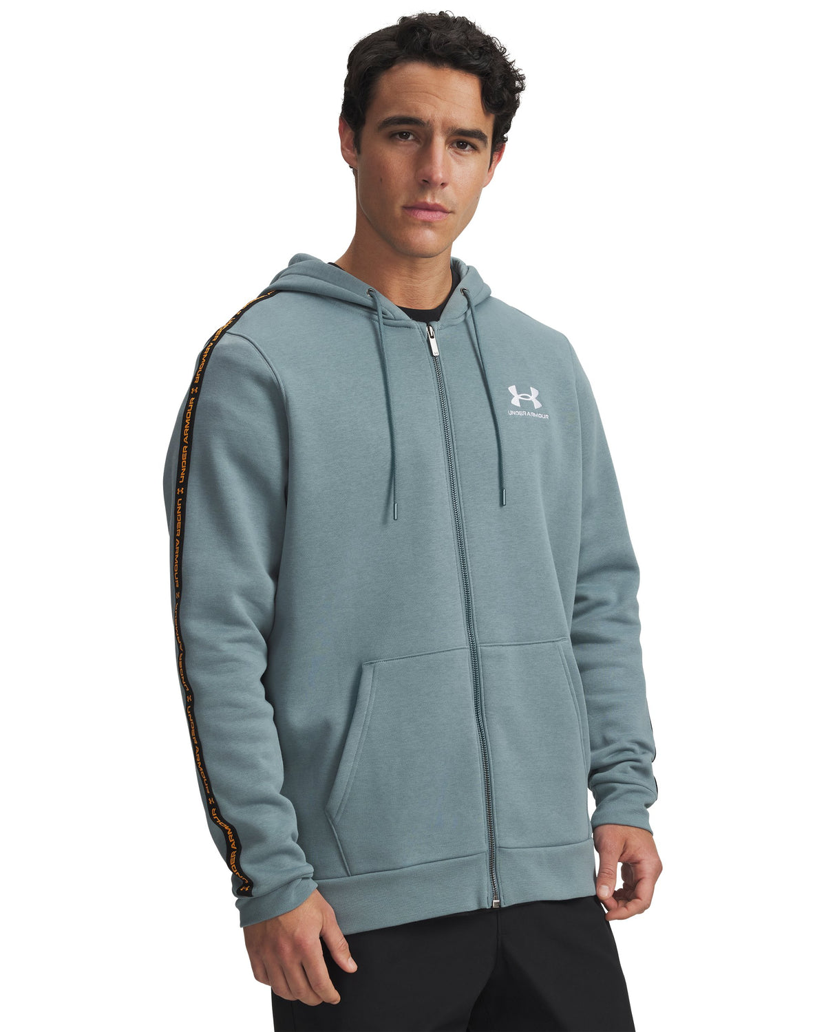 UA Icon Fleece FZ Taping - Blue / Squad Orange - 587