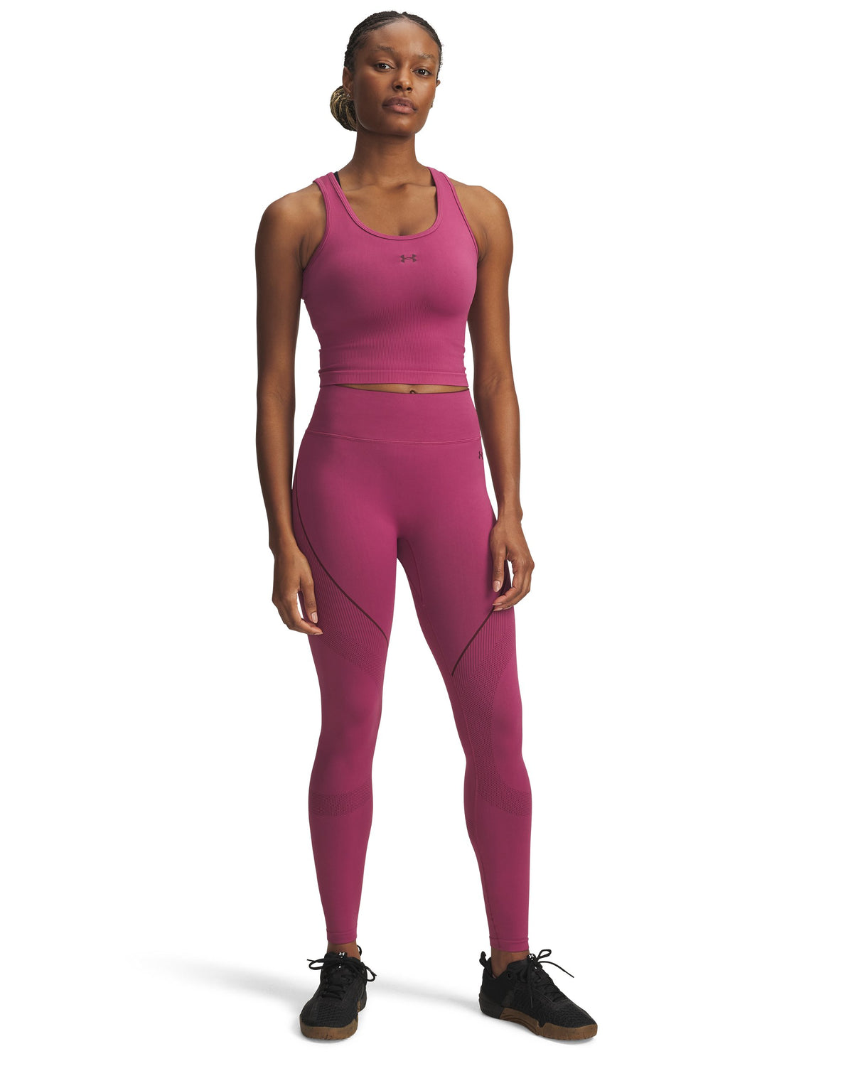 UA Vanish Seamless Legging - Fuchsia Dusk / Dark Maroon / Dark Maroon - 659