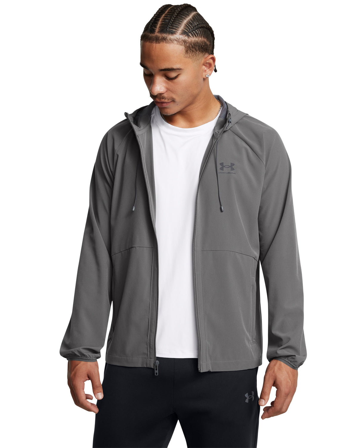 UA Vibe Woven Jacket - Castlerock / Black - 025
