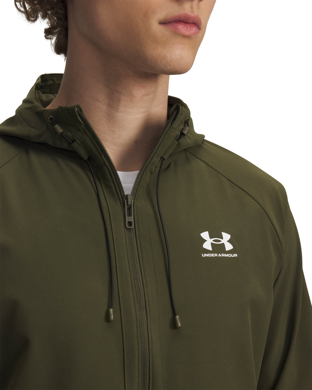 UA Vibe Woven Jacket - Green / White - 308