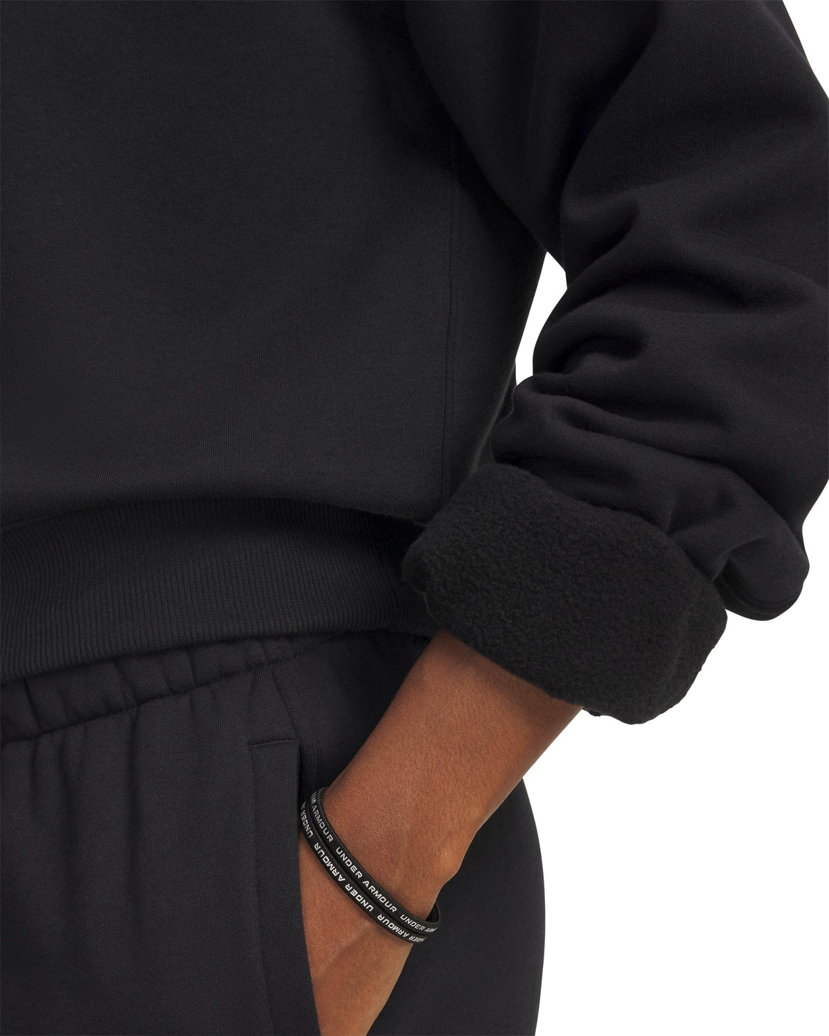 UA Icon Vida Flc Crew - Black / Black - 004