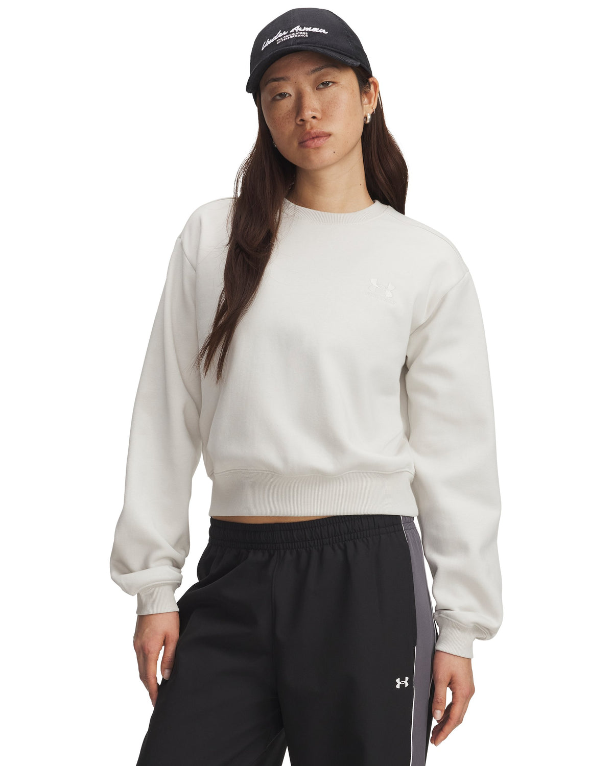 UA Icon Vida Flc Crew - Summit White / Summit White - 110