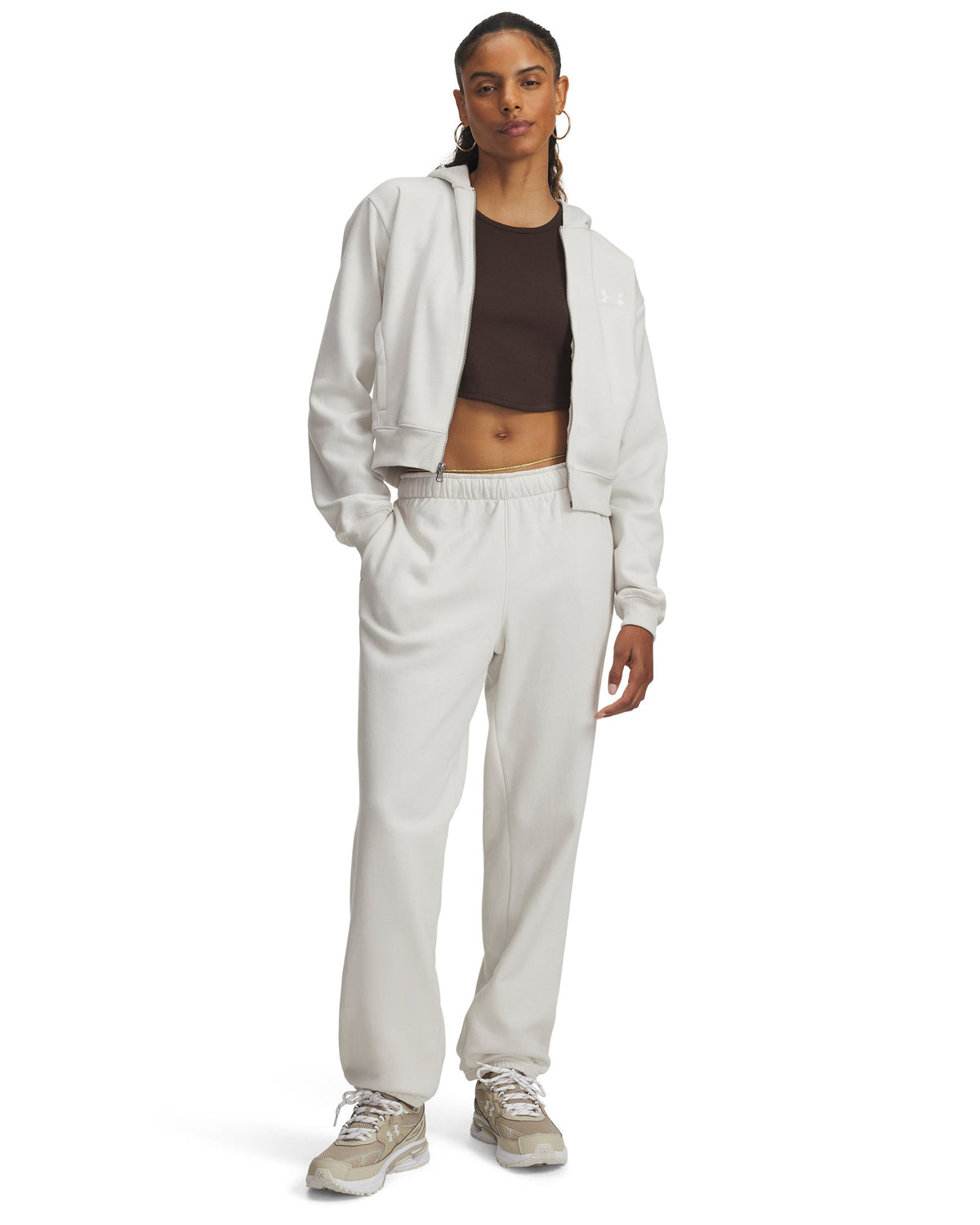 UA Icon Vida Flc Jogger - Summit White / Summit White - 110