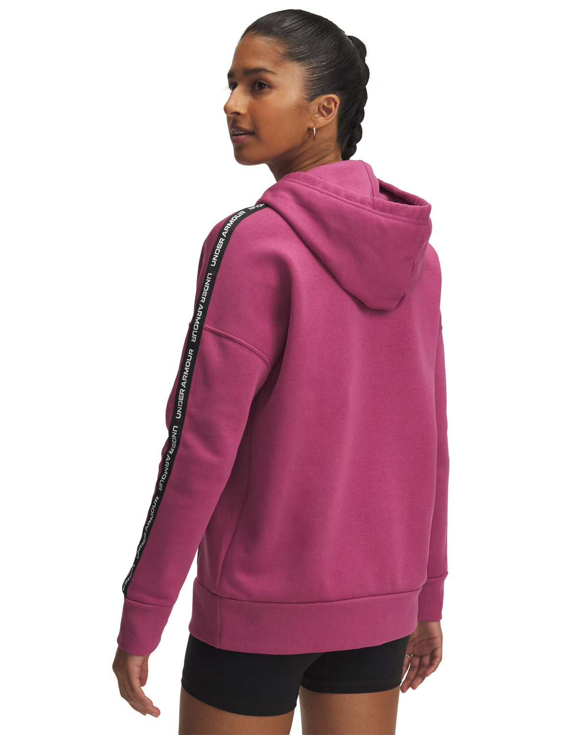 Icon Fleece Taped Hdy - Fuchsia Dusk / White - 659