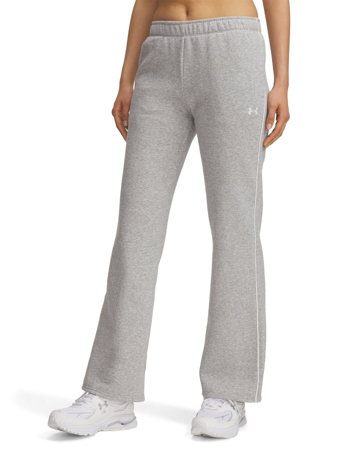 UA Rival Flc Piped Pant - Gray / White - 011