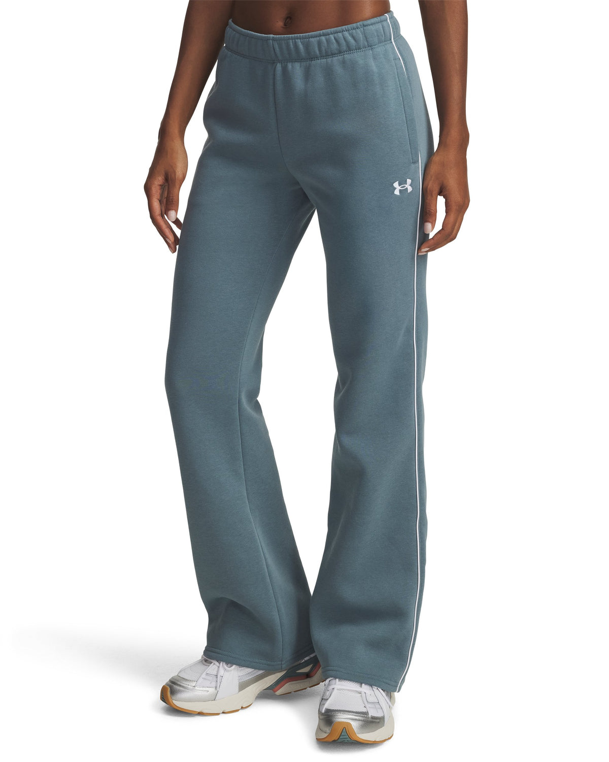 UA Rival Flc Piped Pant - Jasper Blue / White - 587