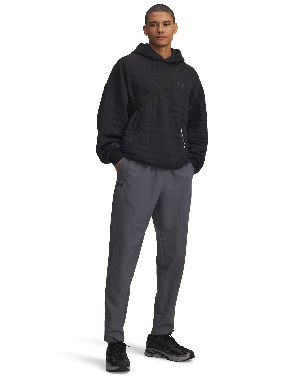 UA Unstoppable Tapered Pants - Castlerock / Black - 025