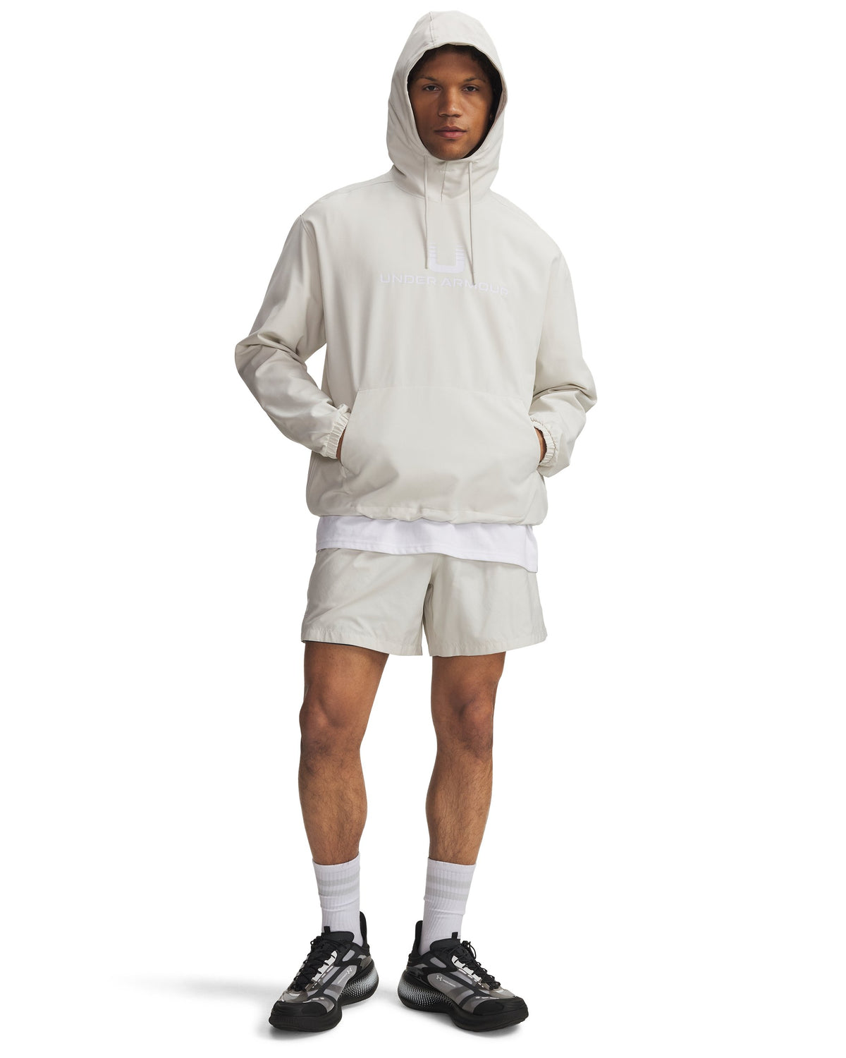 UA Unstoppable Wvn Hoodie - Summit White / White - 110